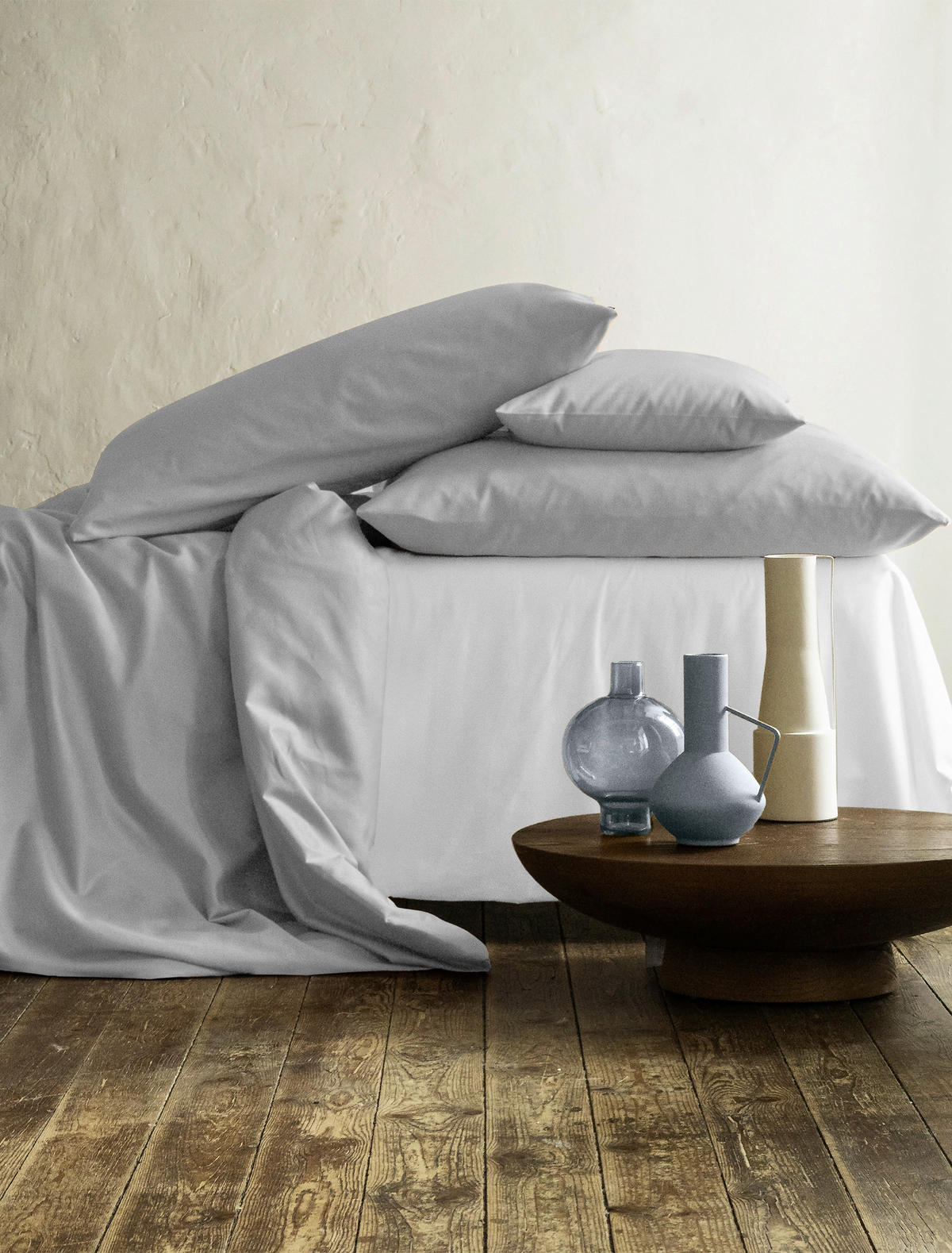 BETTWÄSCHE Makosatin 200/220 cm  - Grau, KONVENTIONELL, Textil (200/220cm) - Irisette