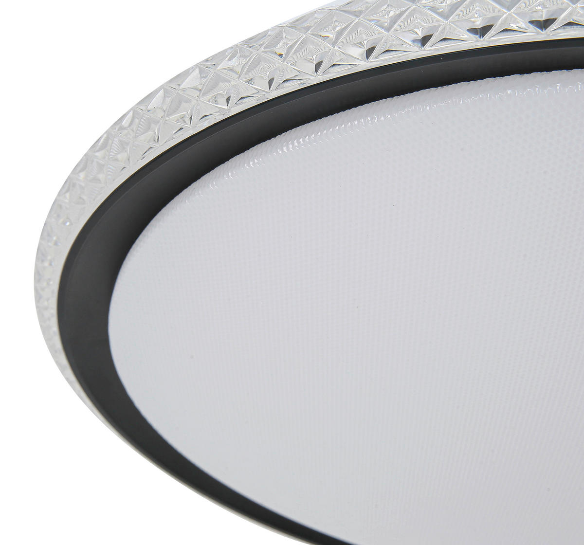 DECKENLEUCHTE  40/6 cm    - Transparent/Schwarz, Trend, Kunststoff/Metall (40/6cm) - Novel