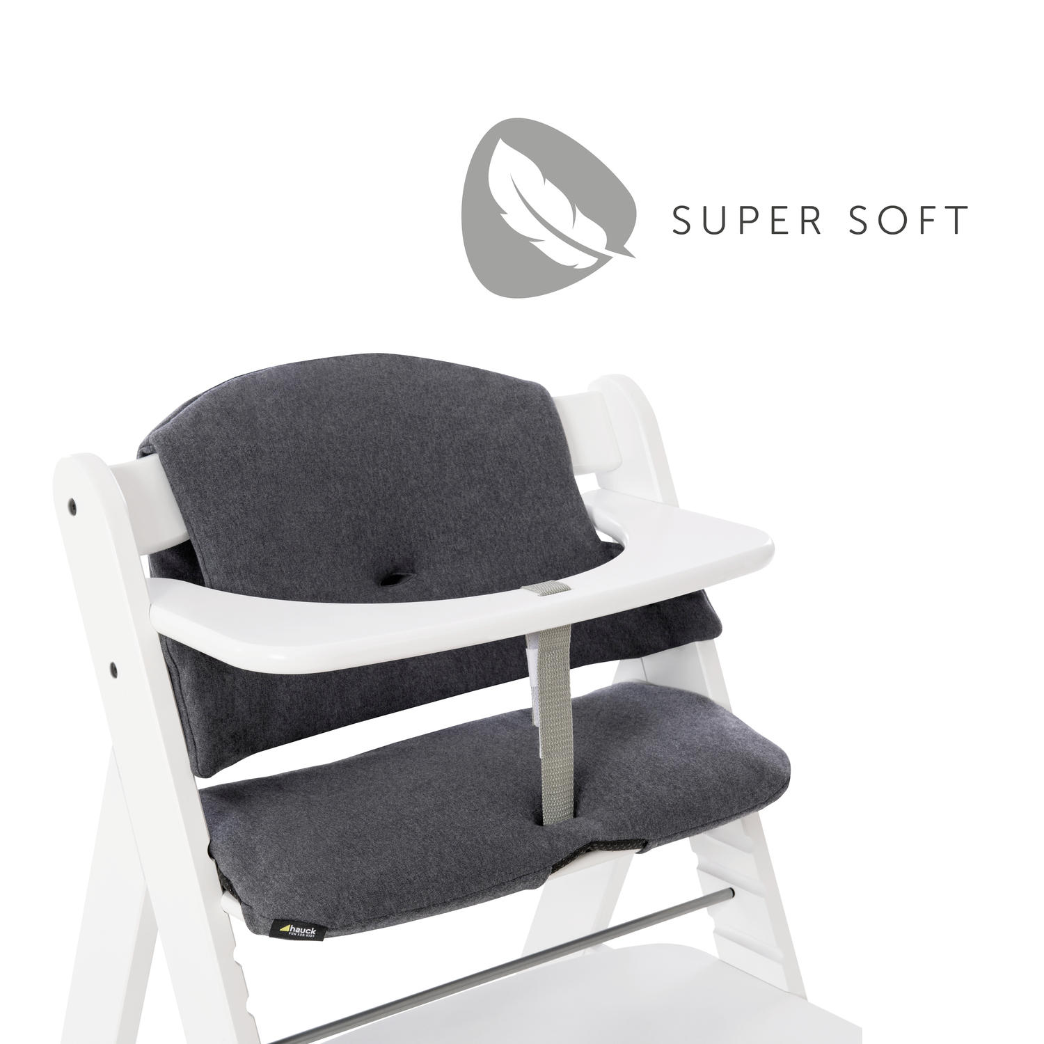 HOCHSTUHLEINLAGE HIGHCHAIR PAD  - Grau, Basics, Textil (44/24cm) - Hauck