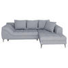 ECKSOFA Grau Struktur, Bouclé  - Schwarz/Grau, Design, Textil (177/276cm) - MID.YOU