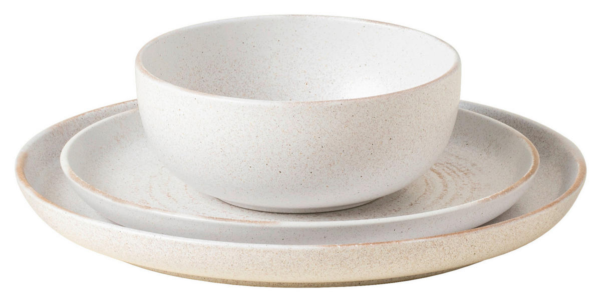 KOMBISERVICE Creme VERMONT 12-teilig 4 Personen  - Creme, Basics, Keramik - Costa Nova