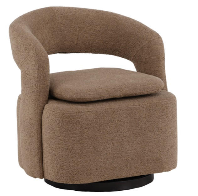FÅTÖLJ i metall, textil beige  - beige, Design, metall/textil (69/75/72cm) - Best Price