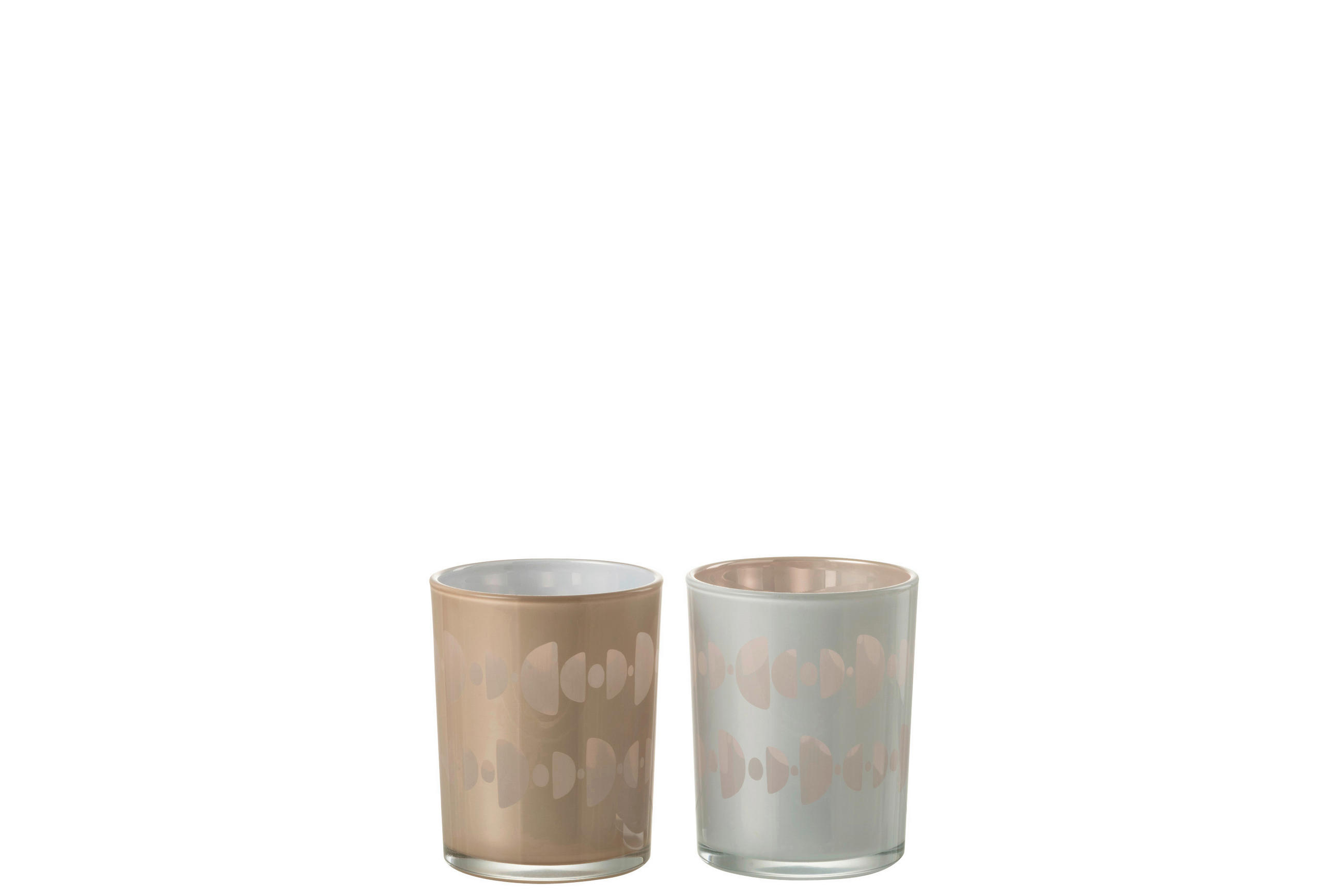 TEELICHTHALTER - Beige/Grau, Basics, Glas (10/10/12,5cm)