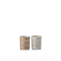 TEELICHTHALTER - Beige/Grau, Basics, Glas (10/10/12,5cm)