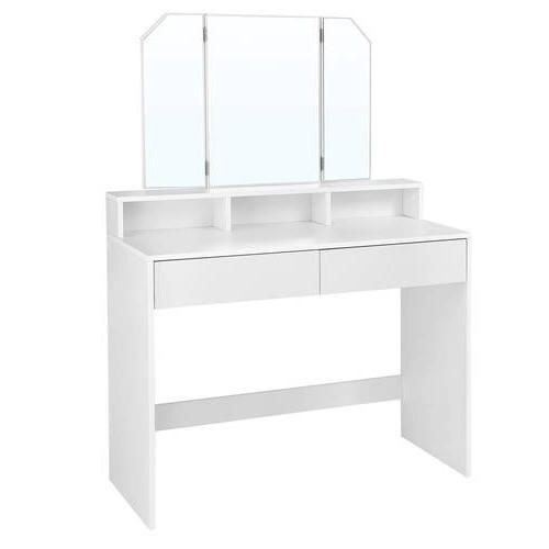 TOALETNÝ STOLÍK, biela, 100/40/142 cm - biela, Trend, kompozitné drevo/sklo (100/40/142cm) - Boxxx