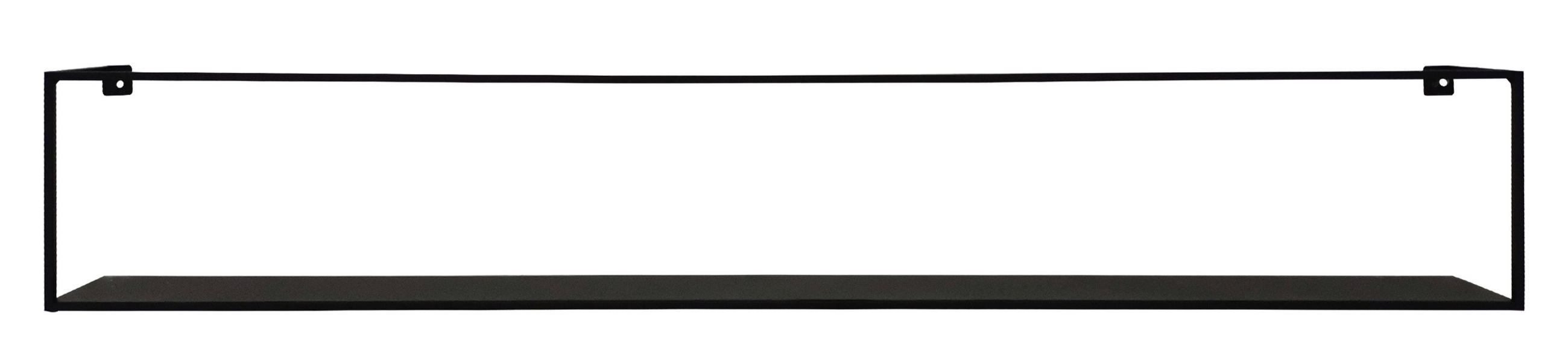 WANDREGAL 100/16/8 cm - Schwarz, Trend, Metall (100/16/8cm) - Landscape