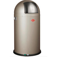 ABFALLSAMMLER PUSHBOY 50 L  - Edelstahlfarben/Silberfarben, KONVENTIONELL, Kunststoff/Metall (40/75,5cm) - Wesco