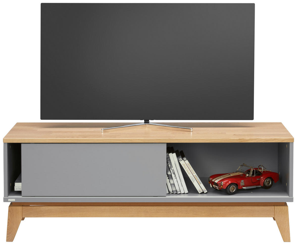 LOWBOARD STEN  in 123,5/46,5/39,6 cm  - Schieferfarben/Eichefarben, Modern, Holz/Holzwerkstoff (123,5/46,5/39,6cm) - Paidi