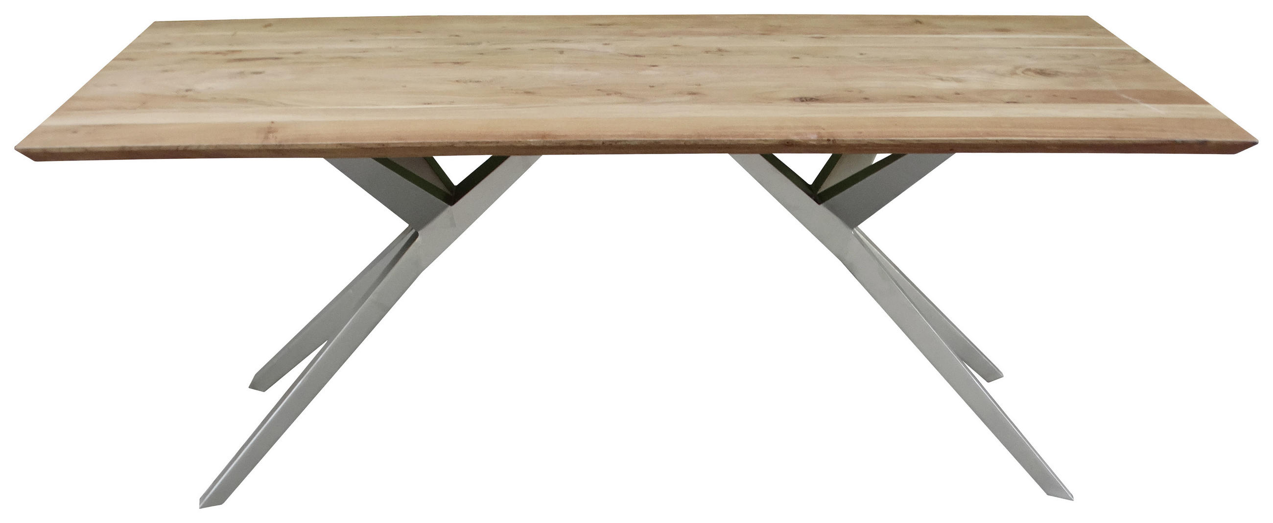 STOL ZA BLAGOVAONICU  srebrne boje, boje bagrema  drvo, metal      - srebrne boje/boje bagrema, Lifestyle, drvo/metal (200/100/76cm) - Ambia Home