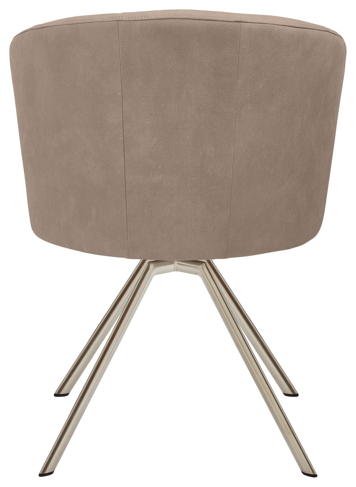STUHL Mikrofaser Edelstahlfarben, Fango  - Edelstahlfarben/Fango, Design, Textil/Metall (62/83/64cm) - Venjakob