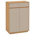SCHUHSCHRANK 72/103/37 cm  - Sandfarben/Eiche Bianco, Basics, Holz/Holzwerkstoff (72/103/37cm) - Novel
