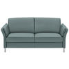 2,5-SITZER in Echtleder Blau  - Blau/Alufarben, Design, Leder/Metall (164cm) - Dieter Knoll