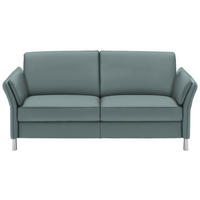 2,5-SITZER in Leder Blau  - Blau/Alufarben, Design, Leder/Metall (164cm) - Dieter Knoll