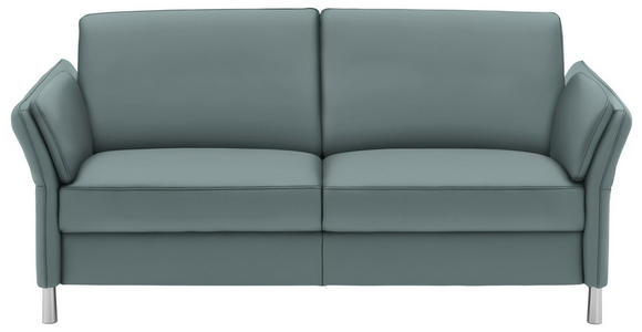 2,5-SITZER in Leder Blau  - Blau/Alufarben, Design, Leder/Metall (164cm) - Dieter Knoll