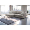 ECKSOFA LUSH Taupe Cord  - Taupe/Silberfarben, Design, Kunststoff/Textil (161/284cm) - Livetastic