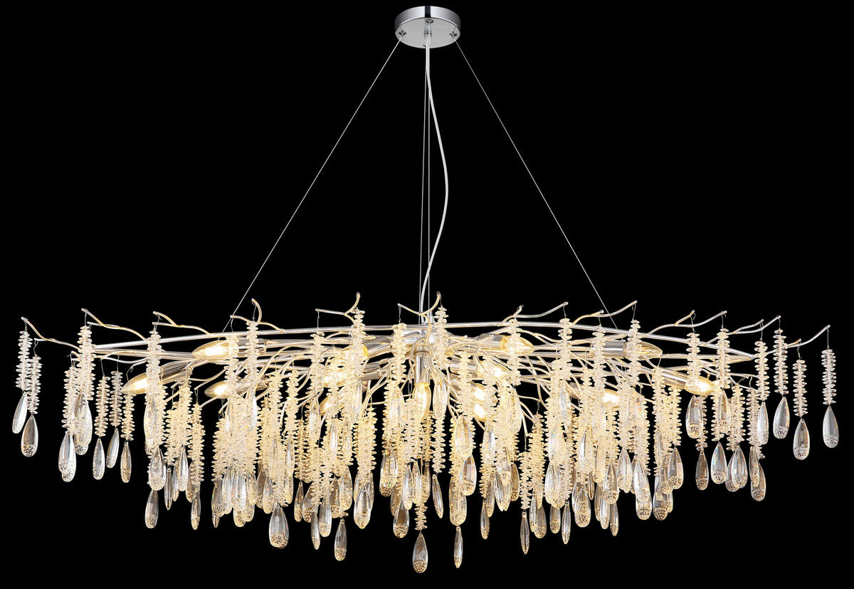 HÄNGELEUCHTE 150/60/120 cm  - Klar/Transparent, KONVENTIONELL, Glas/Kunststoff (150/60/120cm) - Globo