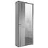 GARDEROBENSCHRANK Kernbuche massiv Buchefarben - Buchefarben/Alufarben, KONVENTIONELL, Glas/Holz (74/200/40cm) - NOVEL
