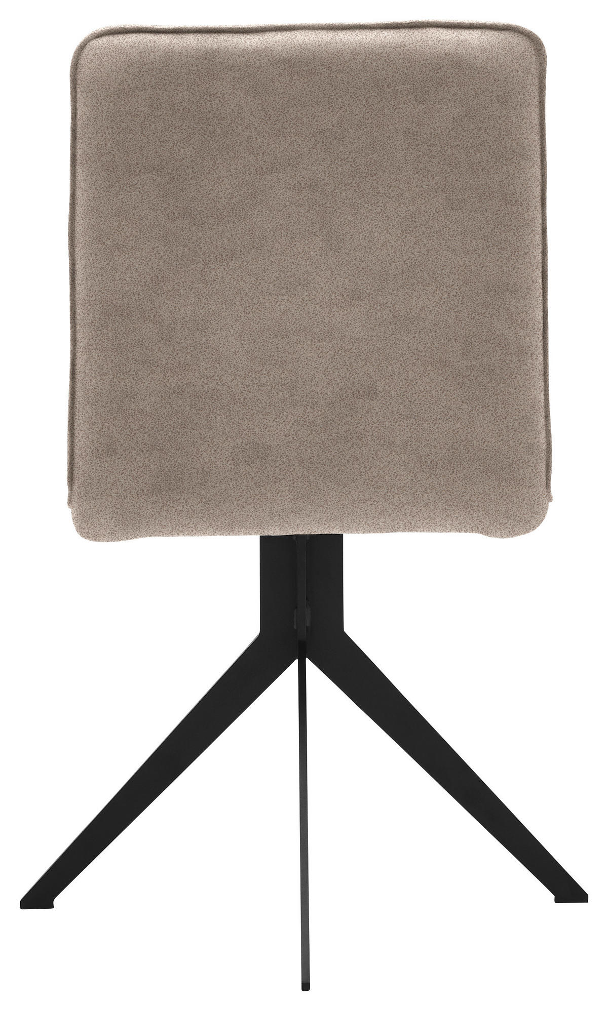 STUHL  in Stahl Lederlook  - Hellbraun/Schwarz, Design, Textil/Metall (46,5/87/64cm) - Voleo