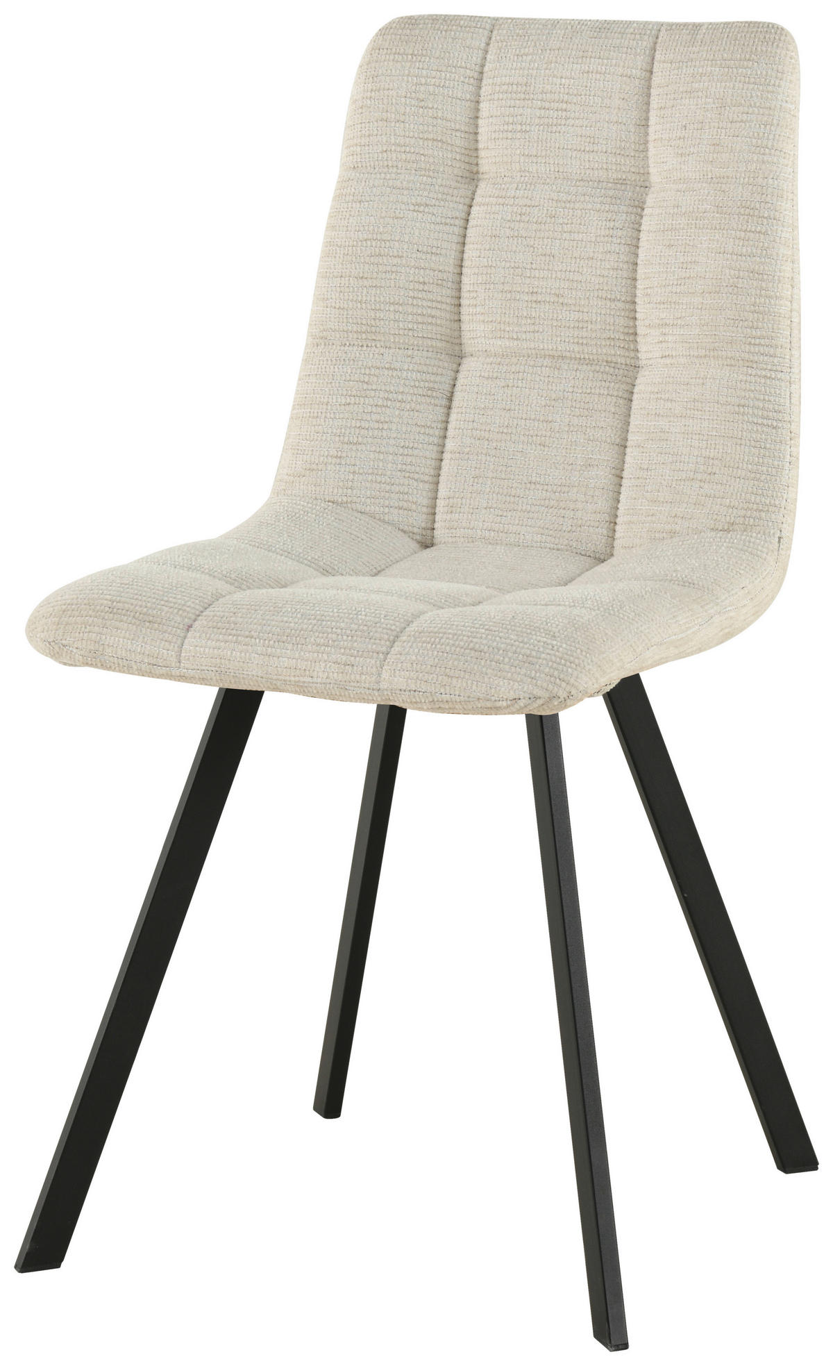 STUHL Webstoff Beige  - Beige/Schwarz, Design, Textil/Metall (45/88/55cm) - Carryhome