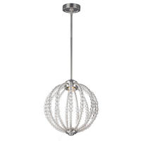 HÄNGELEUCHTE 35.2/50.8 cm    - Nickelfarben, Design, Glas/Metall (35.2/50.8cm) - Elstead Lighting
