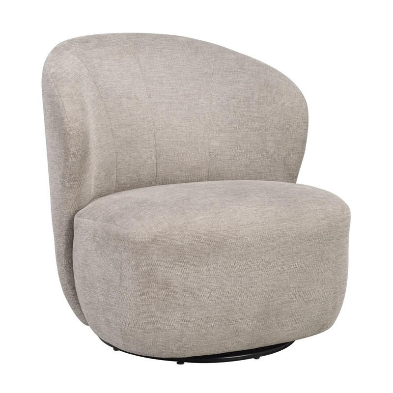 FÅTÖLJ i trä, metall, textil svart, beige  - beige/svart, Klassisk, metall/trä (76/82/82cm) - Rowico