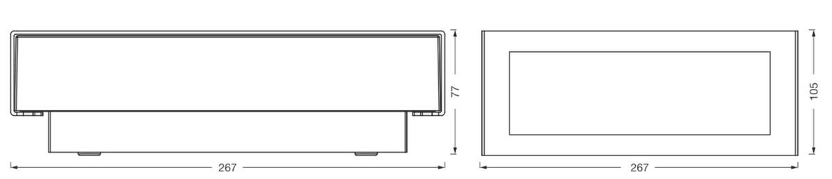 LED-AUßENLEUCHTE 26,7/7,7/10,5 cm   - Dunkelgrau, Basics, Kunststoff/Metall (26,7/7,7/10,5cm) - Osram