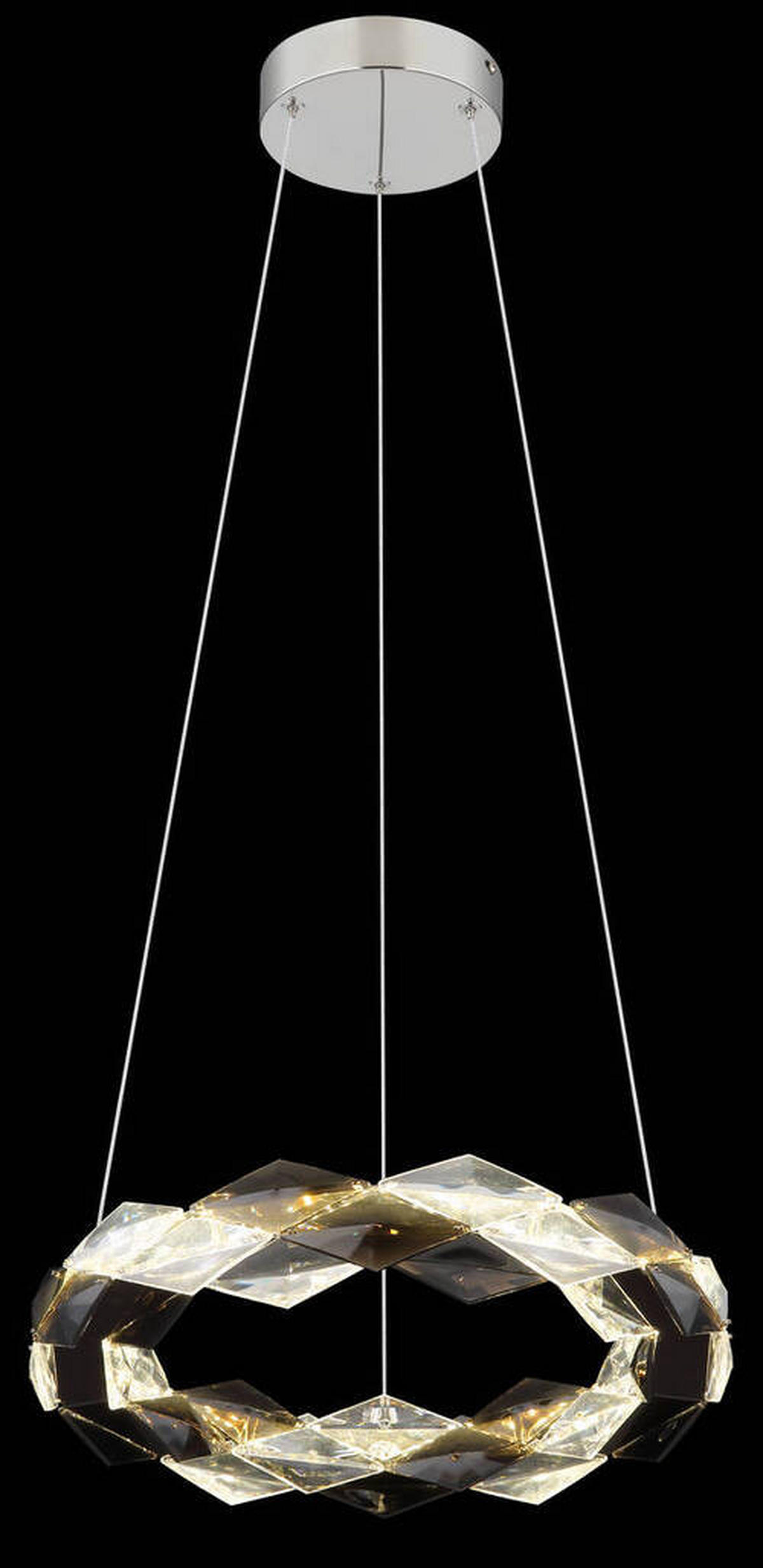 LED-HÄNGLAMPA 37,5/130 cm  - klar, Design, metall/plast (37,5/130cm) - Globo
