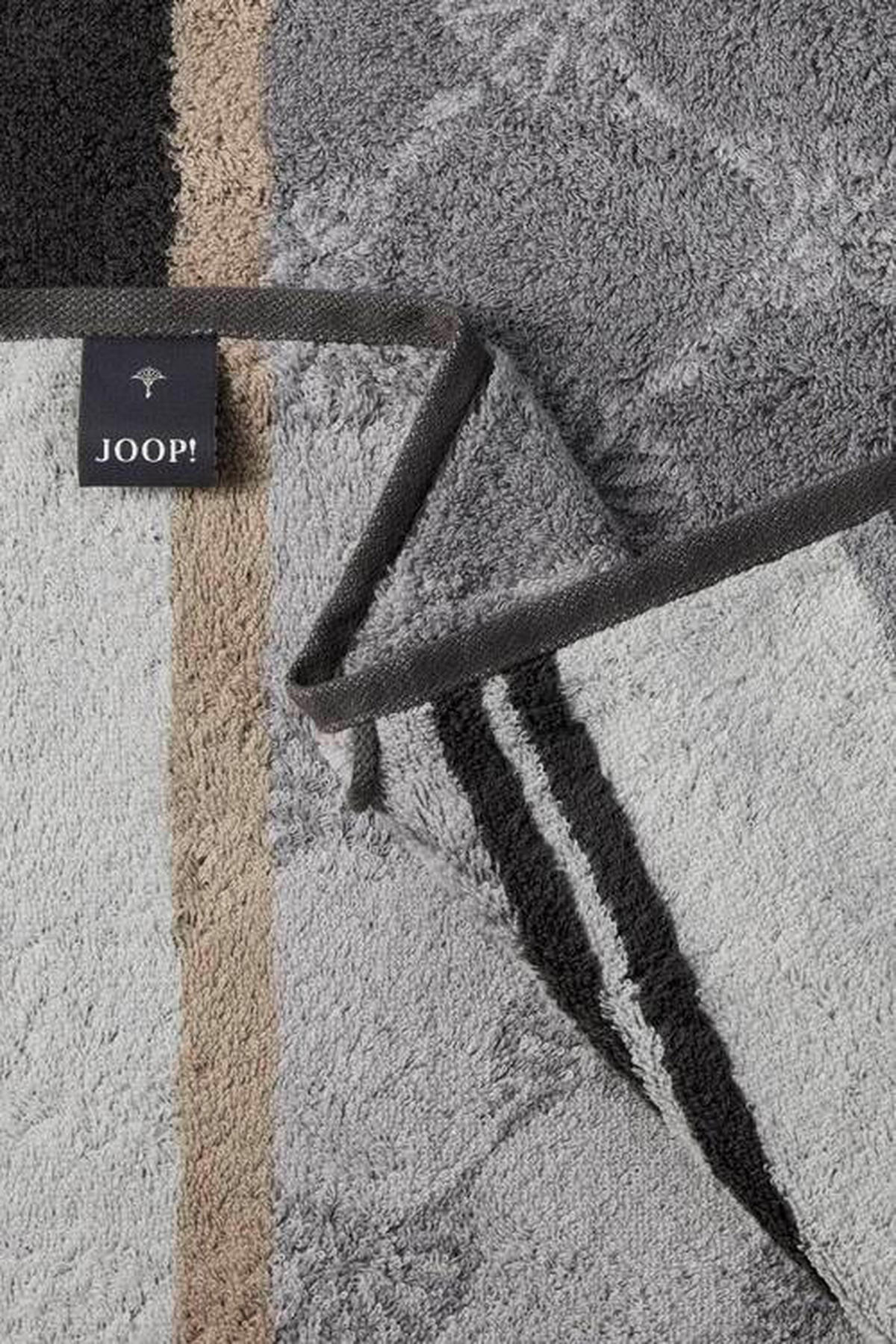 HANDTUCH 50/100 cm LINES STRIPES Grau  - Grau, Basics, Textil (50/100cm) - Joop!