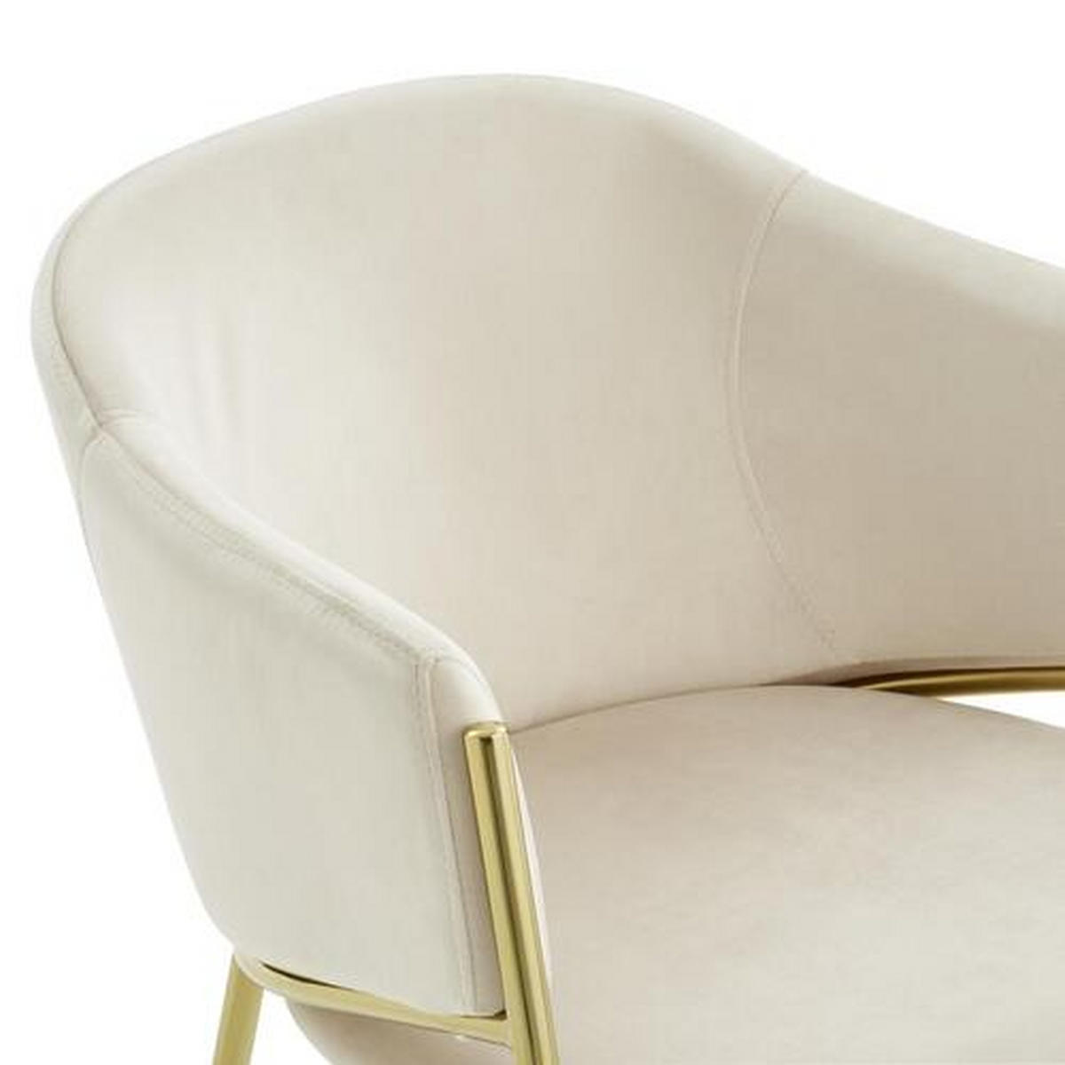 ARMLEHNSTUHL  in Eisen Samt  - Taupe/Goldfarben, Trend, Holz/Textil (53/77/60cm) - Livetastic