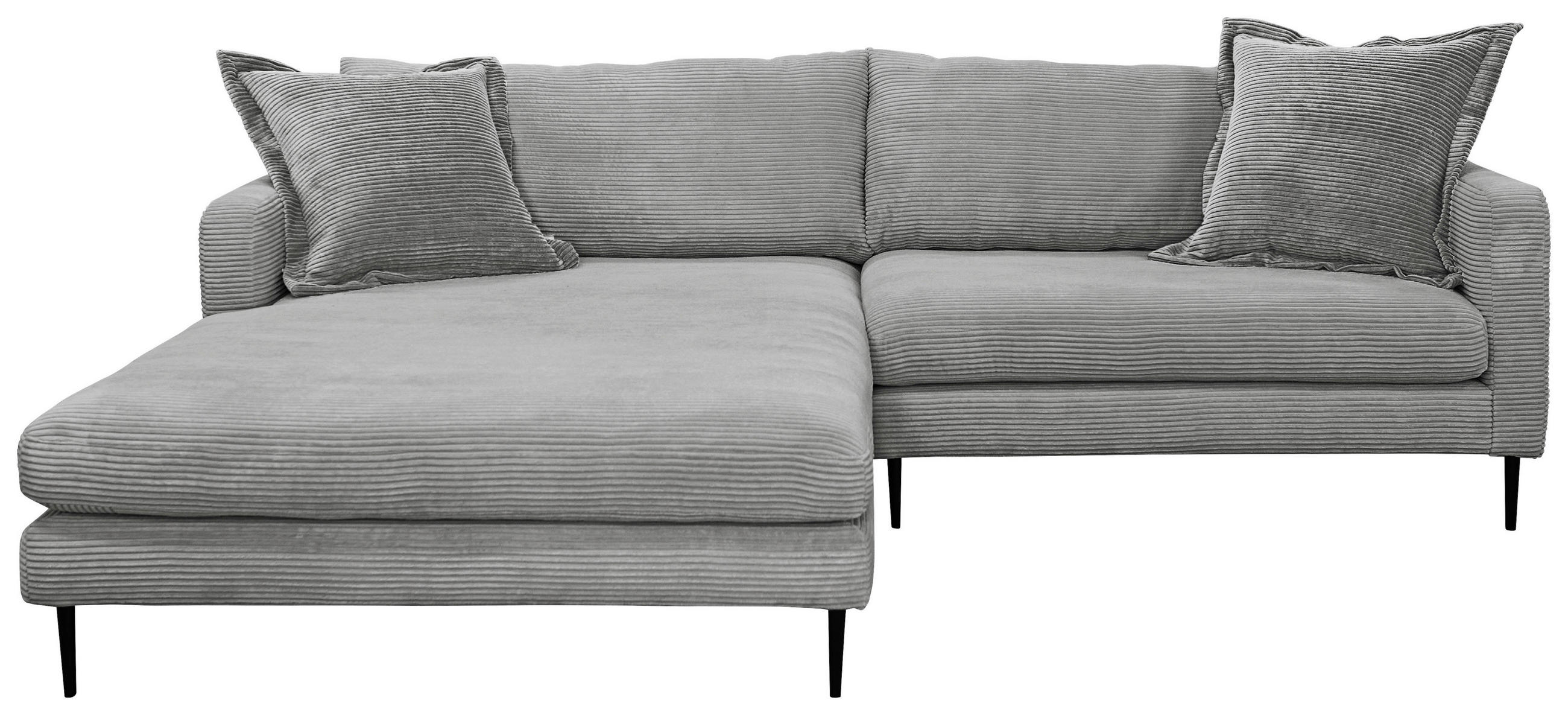KUTNA GARNITURA tekstil  siva   - siva/crna, Design, tekstil/metal (193/268cm) - P & B
