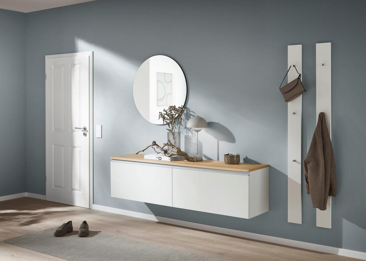 LOWBOARD  in 180/46/41 cm  - Eichefarben/Silberfarben, Design, Holzwerkstoff/Kunststoff (180/46/41cm) - Dieter Knoll