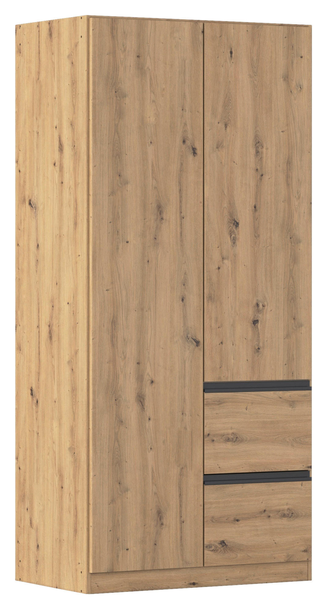 DREHTÜRENSCHRANK 91/197/54 cm 2-türig Eiche Artisan  - Eiche Artisan/Grau, MODERN, Holzwerkstoff (91/197/54cm) - Rauch Möbel