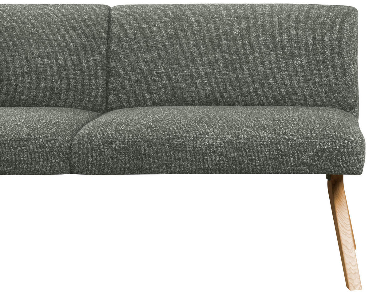 ECKBANK Holz, Textil Grün  - Eichefarben/Grün, Konventionell, Holz/Textil (172/218cm) - Linea Natura