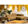 ECKSOFA  in Webstoff Goldfarben  295/201 cm  - Dunkelgrau/Silberfarben, Design, Textil/Metall (295/201cm) - Hom`in