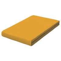 BOXSPRING-SPANNLEINTUCH 90-100/190-220 cm Jersey  - Currygelb, Basics, Textil (90-100/190-220cm) - Schlafgut
