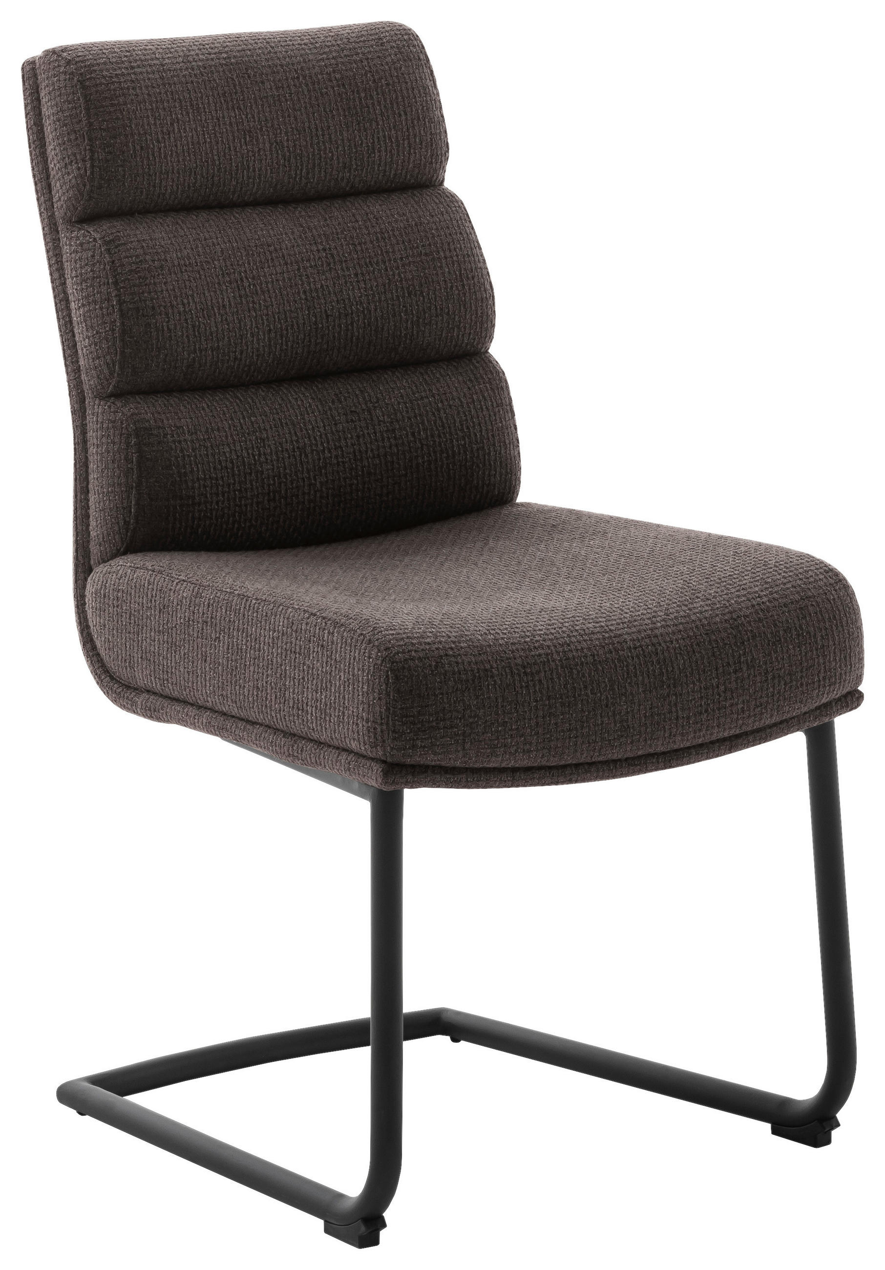 SCHWINGSTUHL  in Stahl Webstoff  - Schwarz/Cappuccino, Design, Textil/Metall (47/90/64cm) - Dieter Knoll