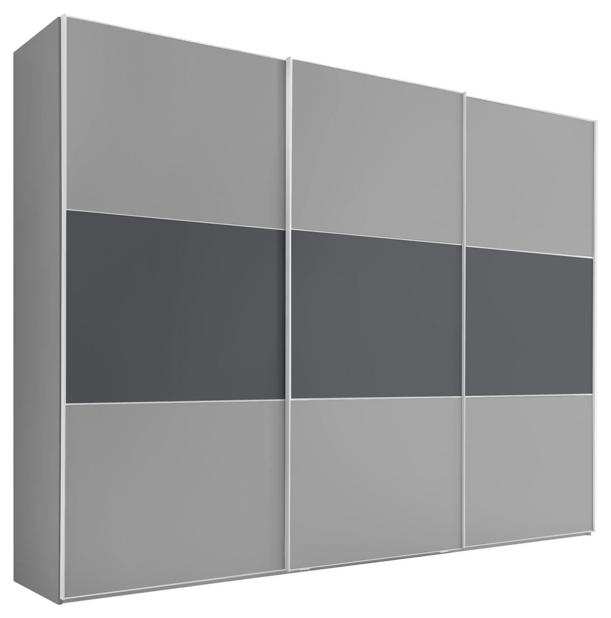 SCHWEBETÜRENSCHRANK in Anthrazit, Grau  - Dunkelgrau/Anthrazit, Modern (249/222/68cm) - MID.YOU