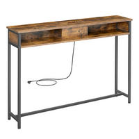 KONZOLOVÝ STOLÍK, čierna, tmavohnedá, kov, kompozitné drevo, 120/81/25 cm - čierna/tmavohnedá, Trend, kov/kompozitné drevo (120/81/25cm) - MID.YOU