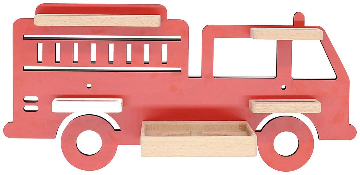 KINDERREGAL  - Rot, Modern, Holzwerkstoff (47/22/19cm) - Livetastic