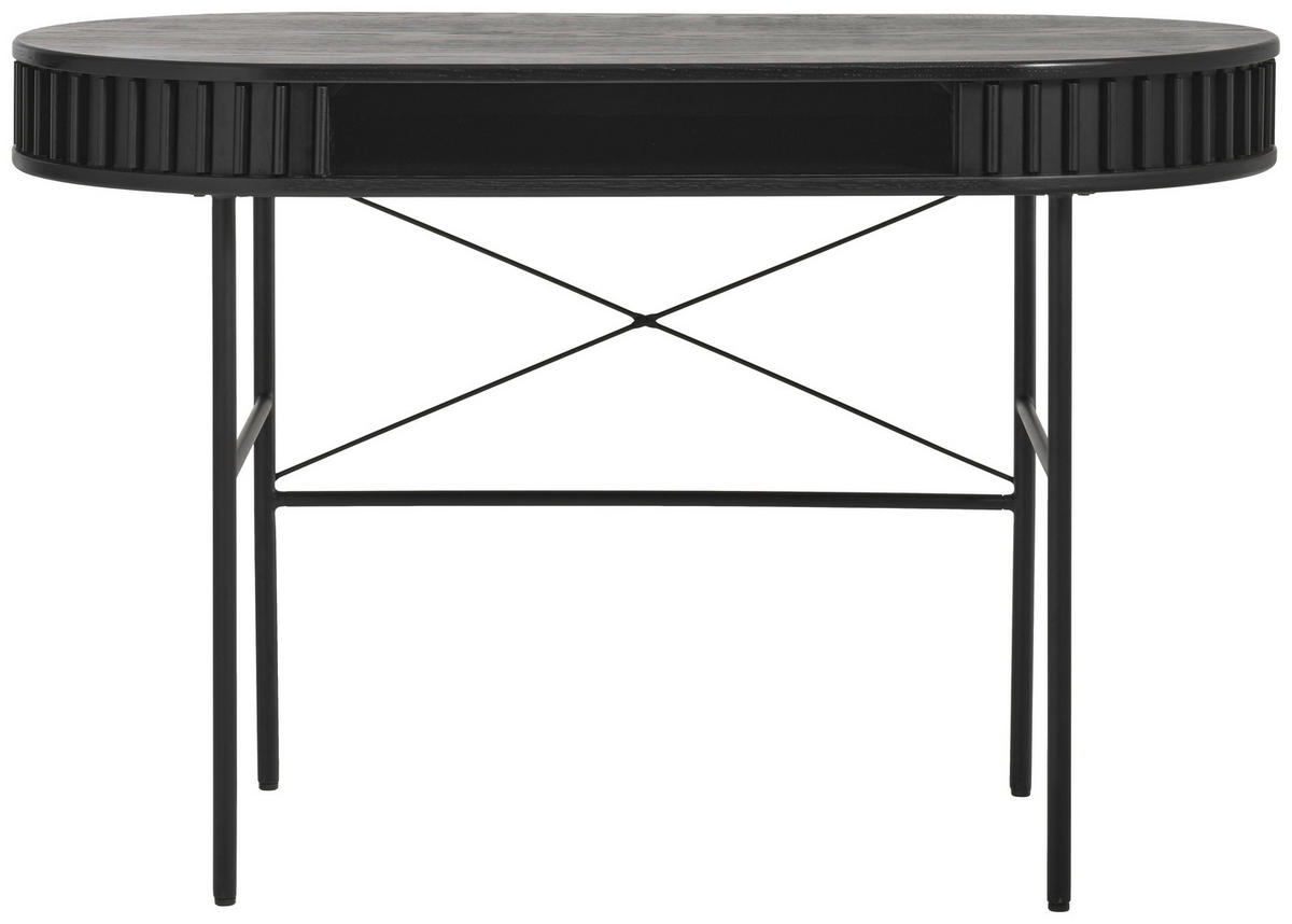 SCHREIBTISCH 120/60/75 cm  in Schwarz  - Schwarz, Trend, Holz/Holzwerkstoff (120/60/75cm) - Novel