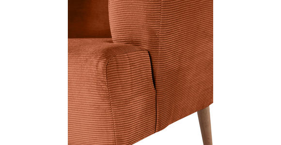 SESSEL in Cord Rostfarben  - Rostfarben/Buchefarben, Design, Holz/Textil (85/71/80cm) - Hom`in