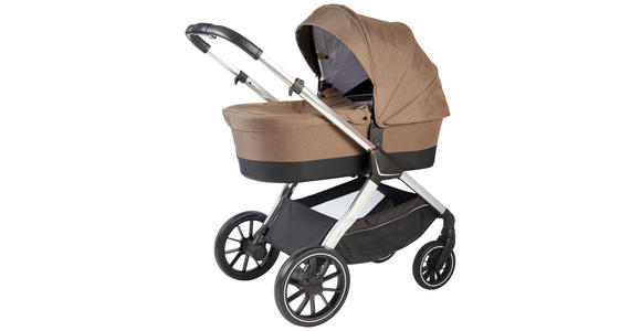 KINDERWAGENSET Nizza  - Beige/Silberfarben, Trend, Textil/Metall - My Baby Lou