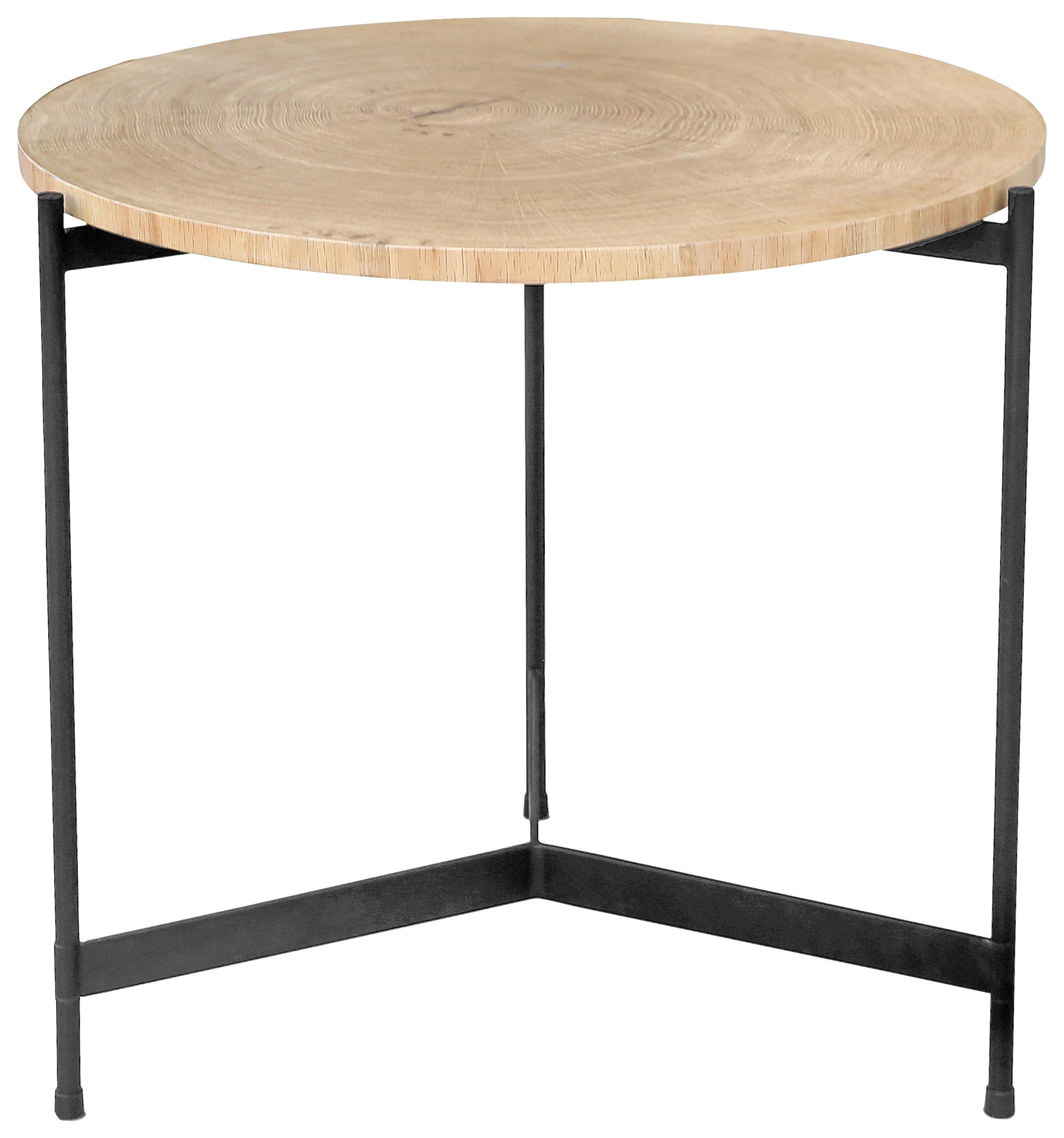 DOHÁNYZÓASZTAL fa, fém, faalapú anyag 50/50/46,5 cm   - tölgyfa színű/fekete, Modern, faalapú anyag/fa (50/50/46,5cm) - Waldwelt