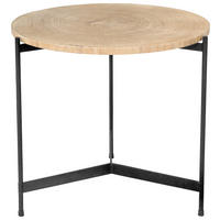 DOHÁNYZÓASZTAL fa, fém, faalapú anyag 50/50/46,5 cm   - tölgyfa színű/fekete, Modern, faalapú anyag/fa (50/50/46,5cm) - Waldwelt