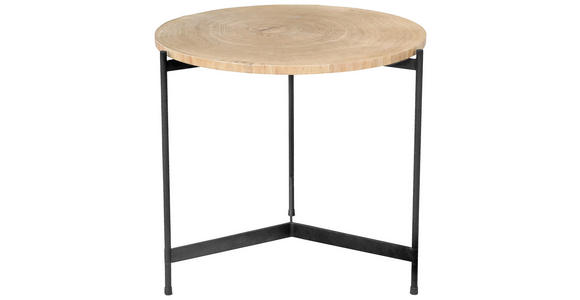 COUCHTISCH in Holz, Metall, Holzwerkstoff 50/50/46,5 cm  - Eichefarben/Schwarz, MODERN, Holz/Holzwerkstoff (50/50/46,5cm) - Waldwelt