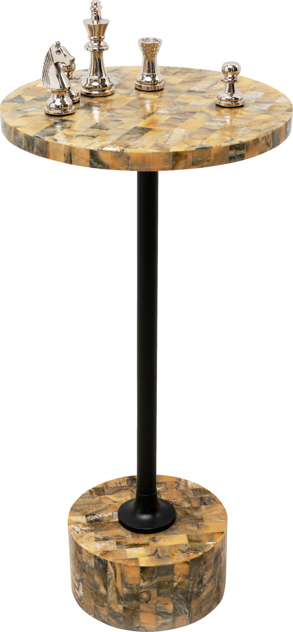 BEISTELLTISCH in Metall, Kunststoff, Holzwerkstoff 25/25/50 cm  - Schwarz/Braun, Design, Holzwerkstoff/Kunststoff (25/25/50cm) - Ambia Home