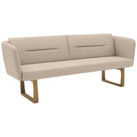 SITZBANK 224/91/69 cm Flachgewebe Sandfarben massiv Holz  - Sandfarben/Eichefarben, Design, Holz/Textil (224/91/69cm) - Valnatura