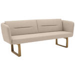 SITZBANK 224/91/69 cm Flachgewebe Sandfarben massiv Holz  - Sandfarben/Eichefarben, Design, Holz/Textil (224/91/69cm) - Valnatura