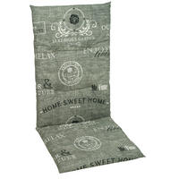 SESSELAUFLAGE in Weiß, Hellgrau, Grau Schriftzug  - Hellgrau/Weiß, Design (48cm)