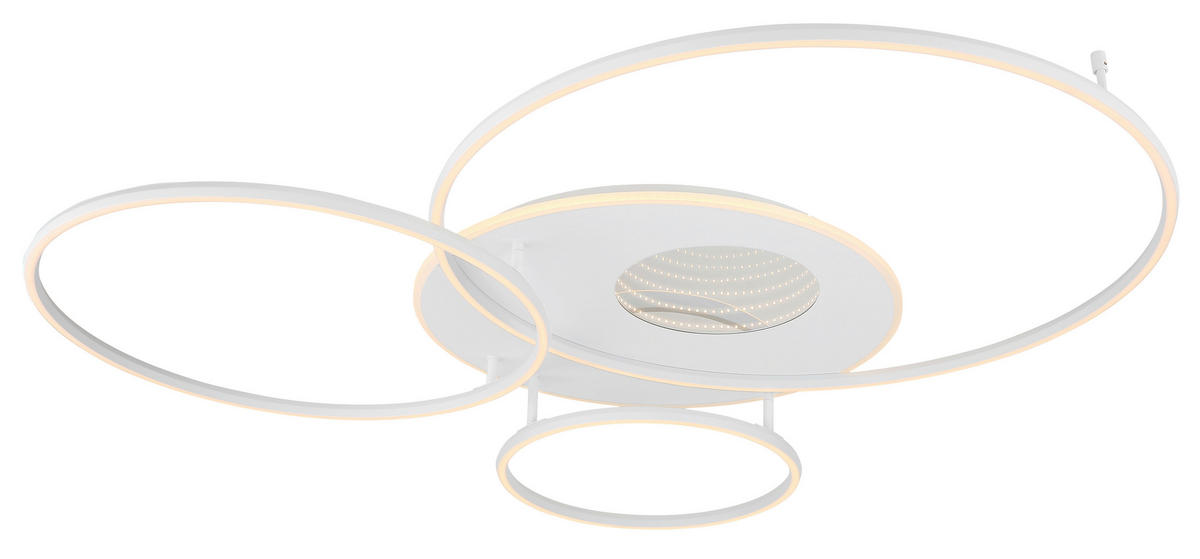 LED-DECKENLEUCHTE 126,4/105,3/13 cm   - Weiß, Design, Kunststoff/Metall (126,4/105,3/13cm) - Globo